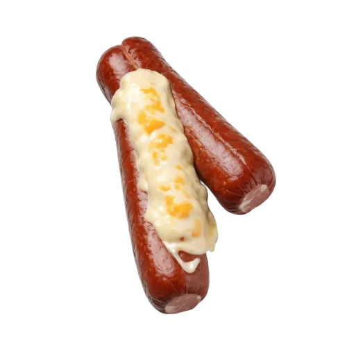 Beef sausage with cheese