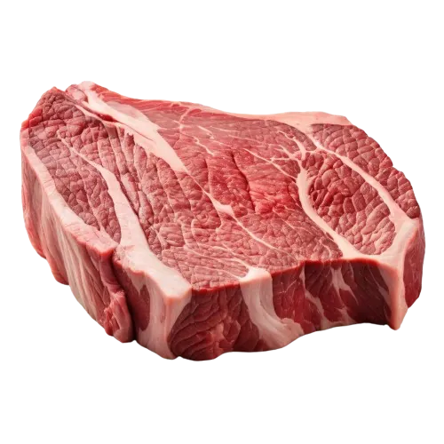 Beef top round steak bone-in 1/8"