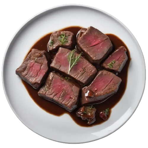 Braised beef liver