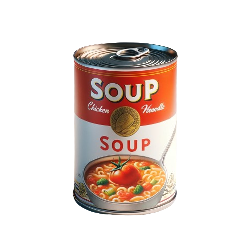 Canned chunky chicken noodle soup