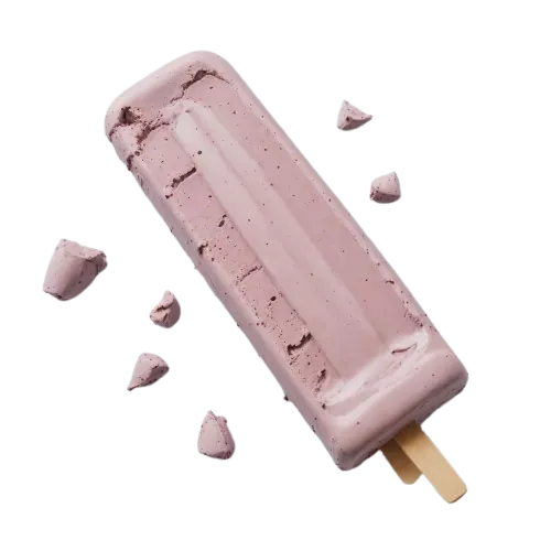 Chocolate covered vanilla ice cream bar