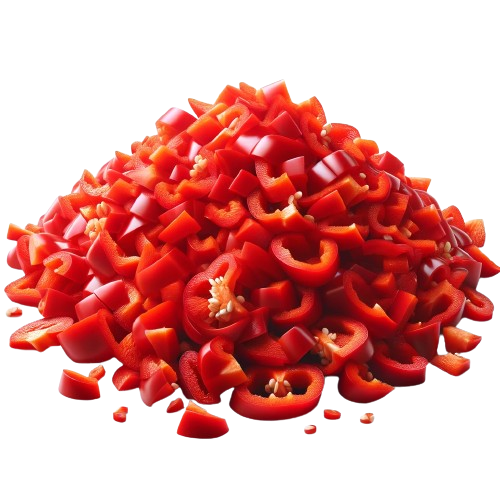 Chopped frozen red peppers