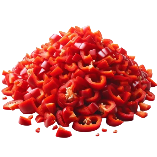 Chopped frozen red peppers