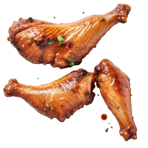 Cooked chicken wing