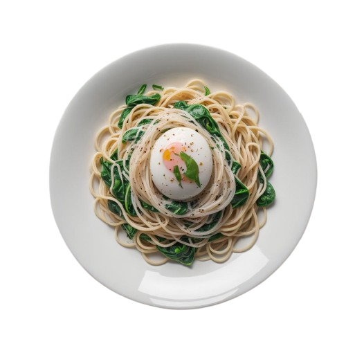 Dry unenriched spinach egg noodles