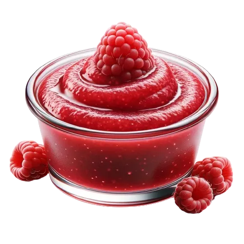 Raspberries puree with seeds