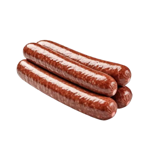 Reduced fat beef sausage