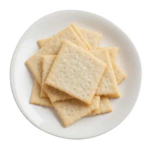 Reduced sodium saltine crackers