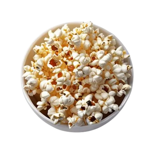 Unsalted popcorn